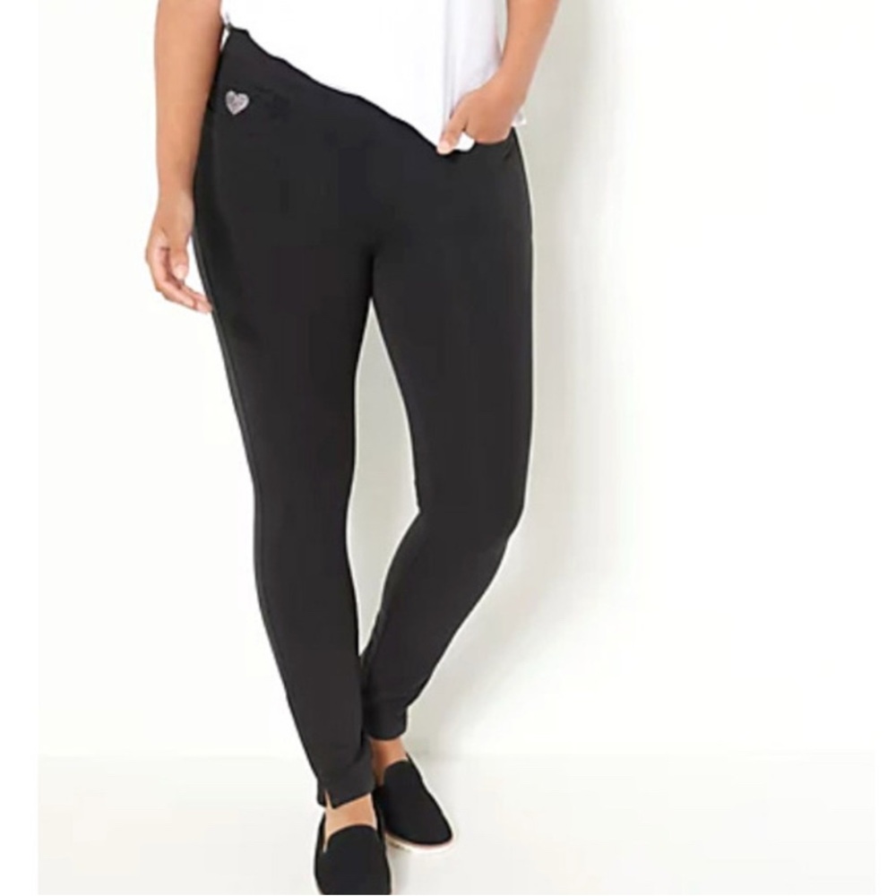 New Quacker Factory Black Pocket Jeggings Women’s Pants / 3XL